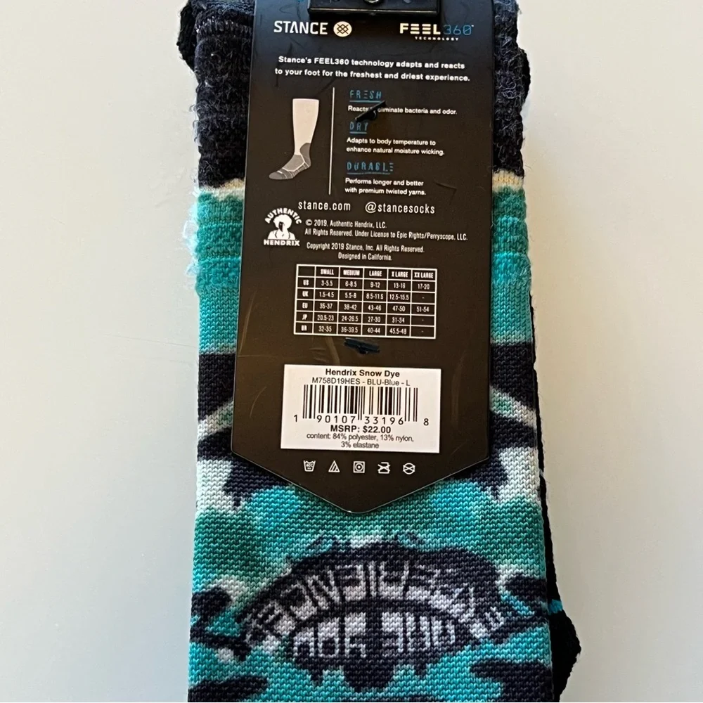 NWT Stance x Jimi Hendrix Snow socks. - Picture 4 of 4
